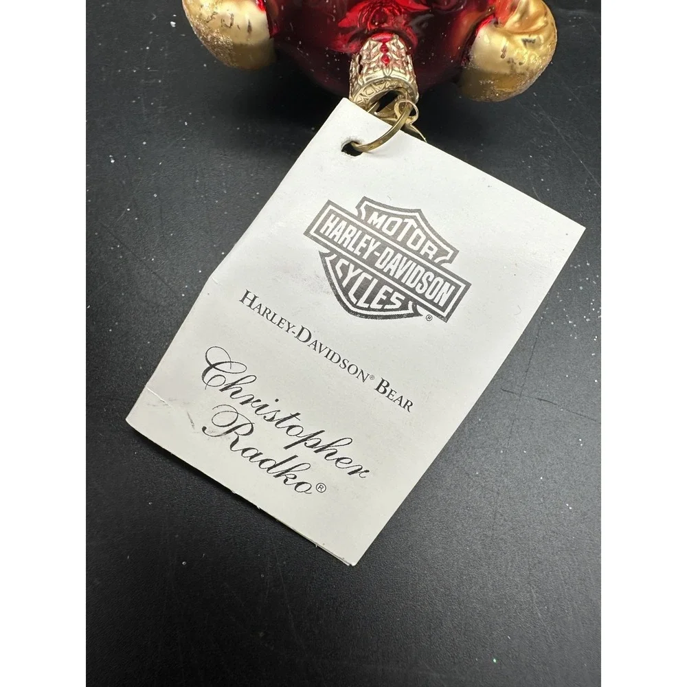 2001 CHRISTOPHER RADKO HARLEY DAVIDSON‎ BEAR ORNAMENT 01-HAR-03 6